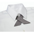 Dark Gray Polyester Satin Crossover Tie